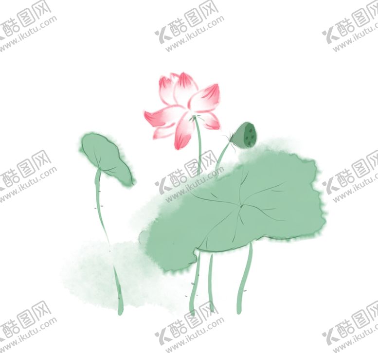 编号：42161809191918368643【酷图网】源文件下载-中国风荷花插画