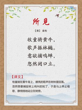 古诗词展板所见