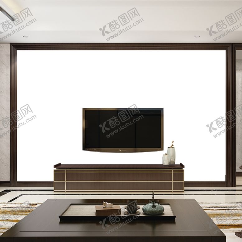 编号：83029109241228493976【酷图网】源文件下载-新中式背景墙纸样机