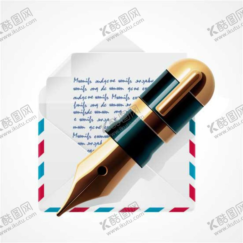 编号：80732010271157067448【酷图网】源文件下载-钢笔写字信件信封笔卡通设计