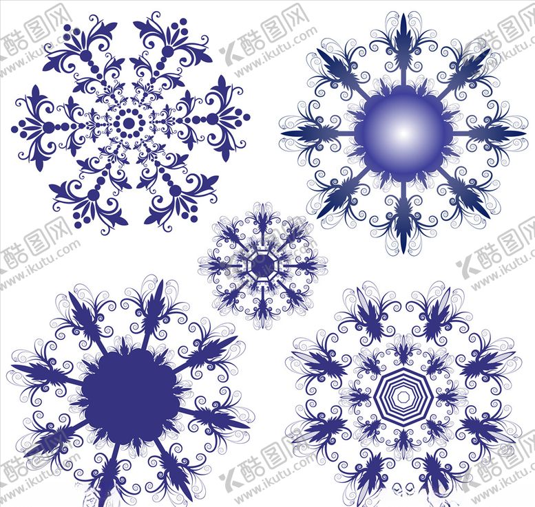 编号：21000810220909522117【酷图网】源文件下载-雪花元素