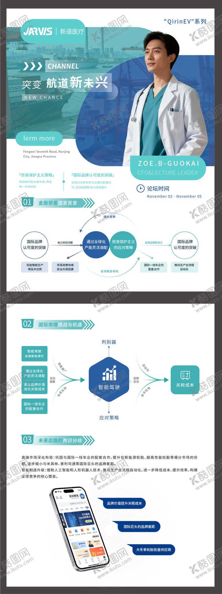 编号：63502904041744411125【酷图网】源文件下载-蓝绿色公司商务产品宣传单页dm