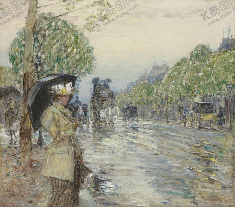 编号：80853410301514334056【酷图网】源文件下载-街景风景印象派油画