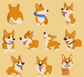 10款可爱威尔士柯基犬设计