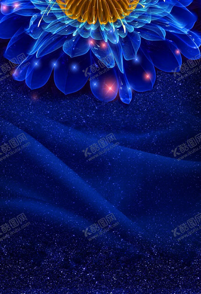 编号：19717209121705133495【酷图网】源文件下载-华丽蓝色海报背景