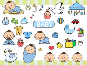 可爱婴儿元素