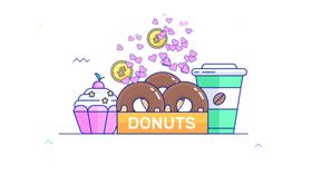 人物生活扁平化图案