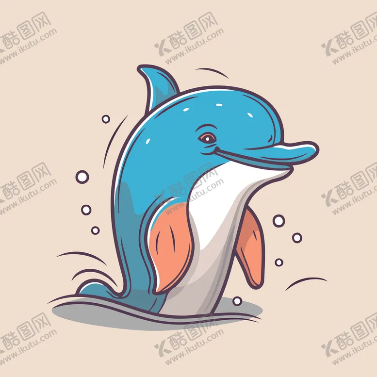 编号：23217202051129547892【酷图网】源文件下载-有趣海豚卡通儿童插画