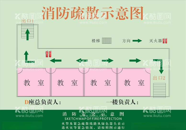 编号：72572903220509406743【酷图网】源文件下载-消防疏散示意图