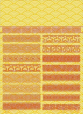 祥云底纹中国边框