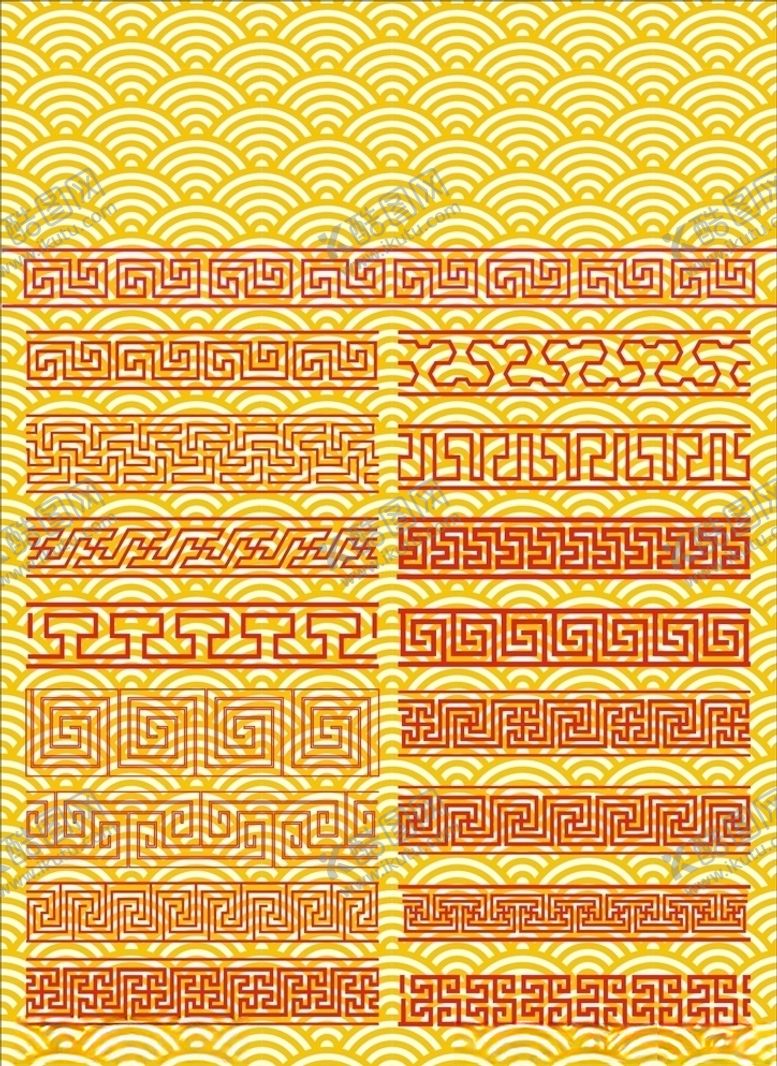 编号：89045705040359526727【酷图网】源文件下载-祥云底纹中国边框