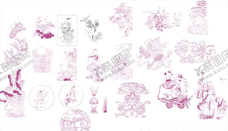 编号：20016809231117233785【酷图网】源文件下载-传统图案书籍插画古代人物