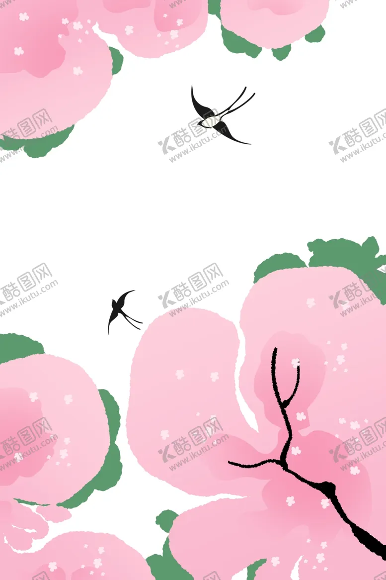 编号：33573504271405138303【酷图网】源文件下载-新中式春天桃花燕子装饰