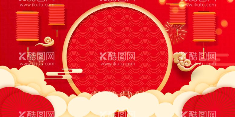 编号：53406910030450386342【酷图网】源文件下载-红色背景庆祝新年活动背景图