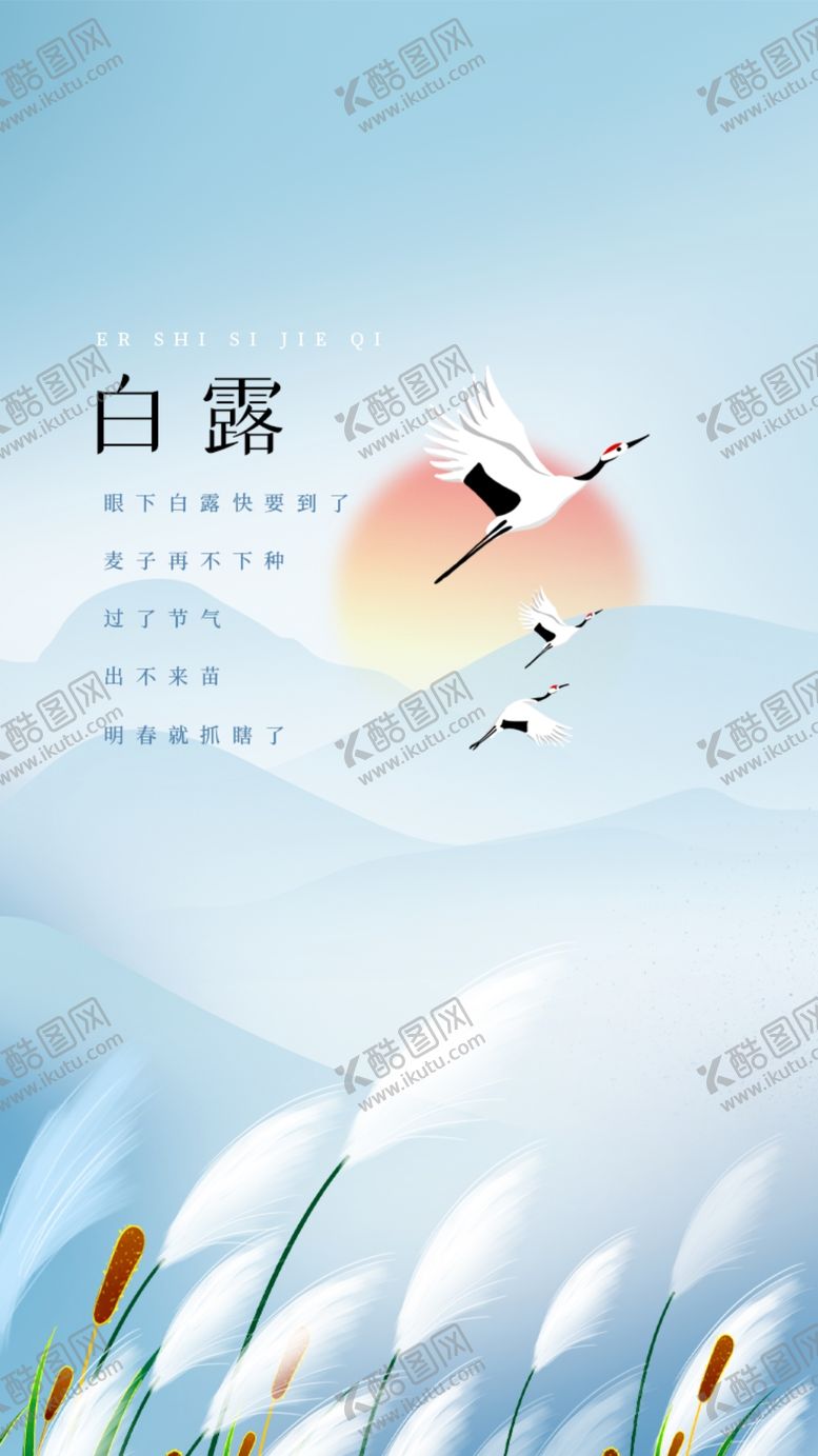 编号：71465309242300246785【酷图网】源文件下载-白露节气移动端海报