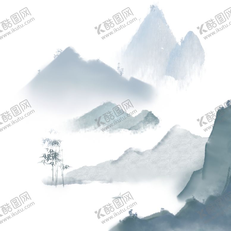 编号：65607105121455109861【酷图网】源文件下载-中国风水墨山水远山国画山水画