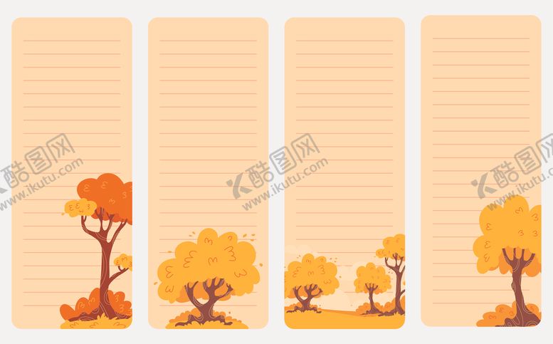 编号：74995710020514442145【酷图网】源文件下载-秋日风景便签纸