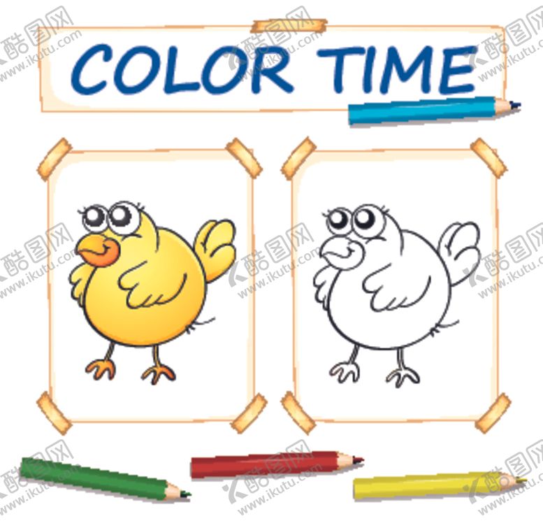 编号：16589310050758585860【酷图网】源文件下载-卡通着色卡片