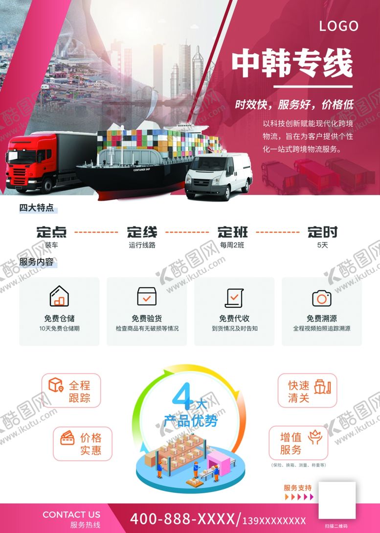 编号：59140002161204008782【酷图网】源文件下载-物流专线海报