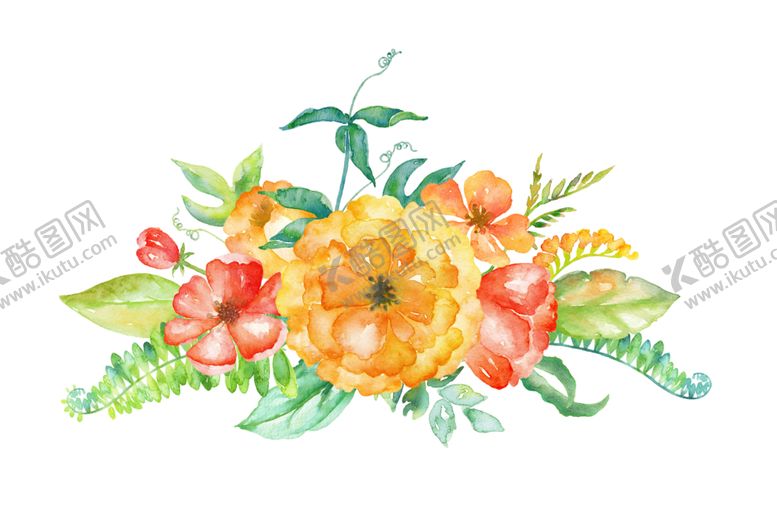 编号：46746809210205409969【酷图网】源文件下载-水彩植物