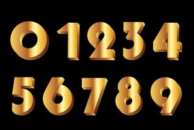 金色3D数字
