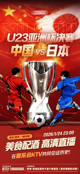 亚洲杯足球决赛海报