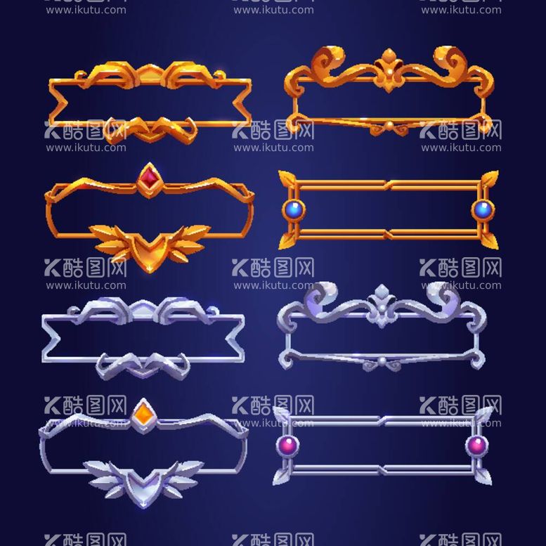 编号：22354712040924179277【酷图网】源文件下载-复古按钮边框