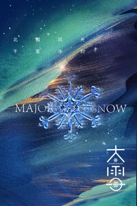 大雪节气宣传海报展板