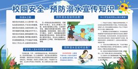防溺水宣传页蓝色可编辑