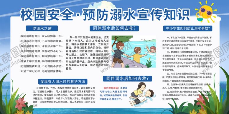 编号：11856207140611563755【酷图网】源文件下载-防溺水宣传