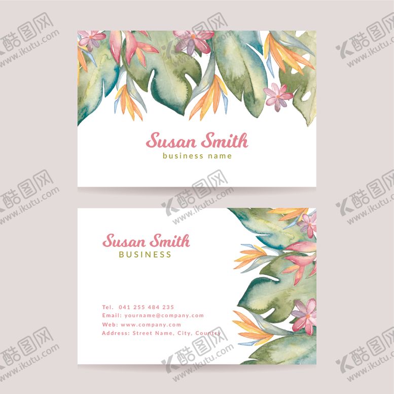 编号：61044310061415258967【酷图网】源文件下载-花卉卡片