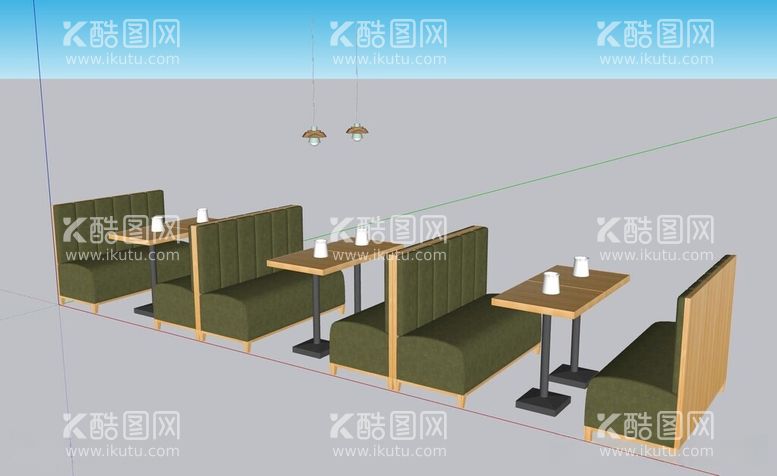 编号：84357312180718365077【酷图网】源文件下载-餐厅卡座模型