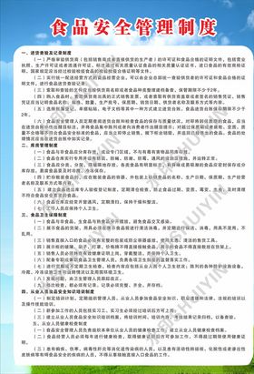 食品安全管理制度
