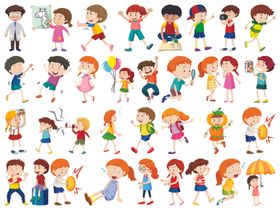 儿童男孩幼园小学生女孩