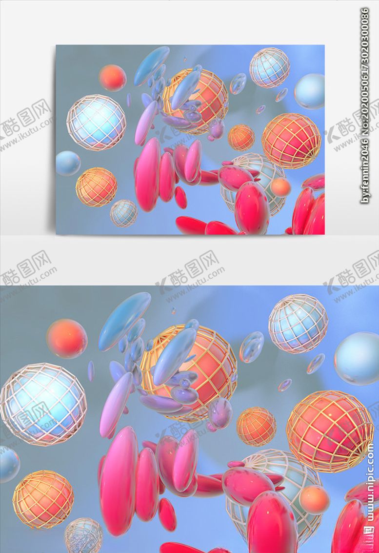 编号：66382009152006186397【酷图网】源文件下载-电商C4D创意设计图案