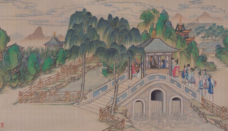 编号：82304705191047264540【酷图网】源文件下载-红楼梦场景精美工笔画