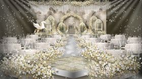 宫廷香槟欧式飞马婚礼效果图
