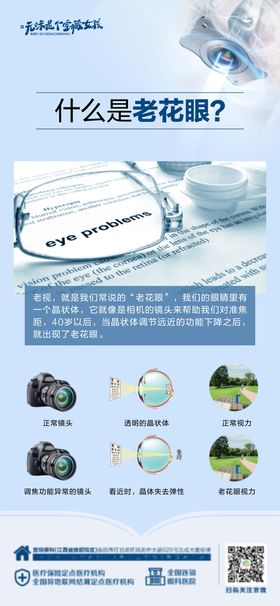 眼科白内障科普海报之什么是老花眼