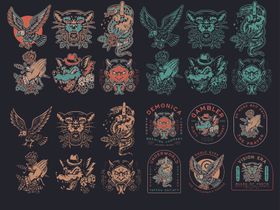 恐怖魔鬼纹身图案