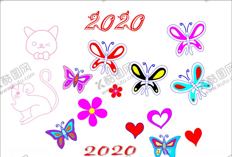 编号：32568607141208304319【酷图网】源文件下载-蝴蝶2020素材