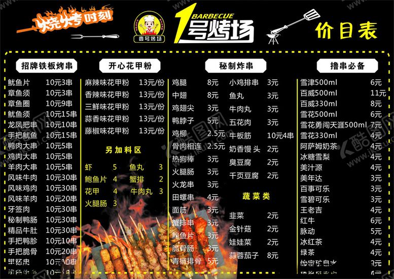 编号：68625902110512046571【酷图网】源文件下载-美食价目表