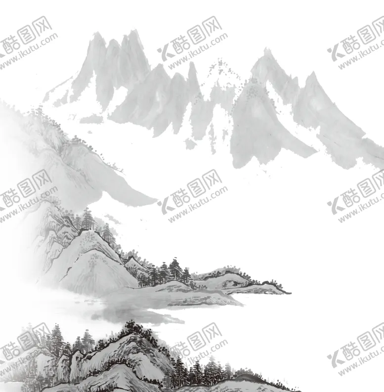 编号：42263806160013587352【酷图网】源文件下载-水墨山水素材