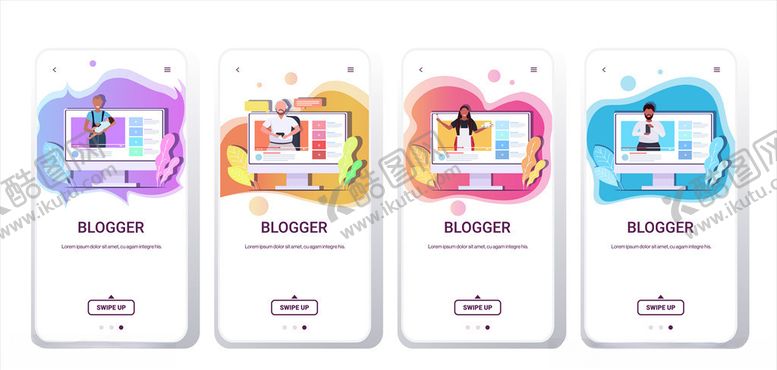 编号：62563909260439571807【酷图网】源文件下载-博主几何卡片