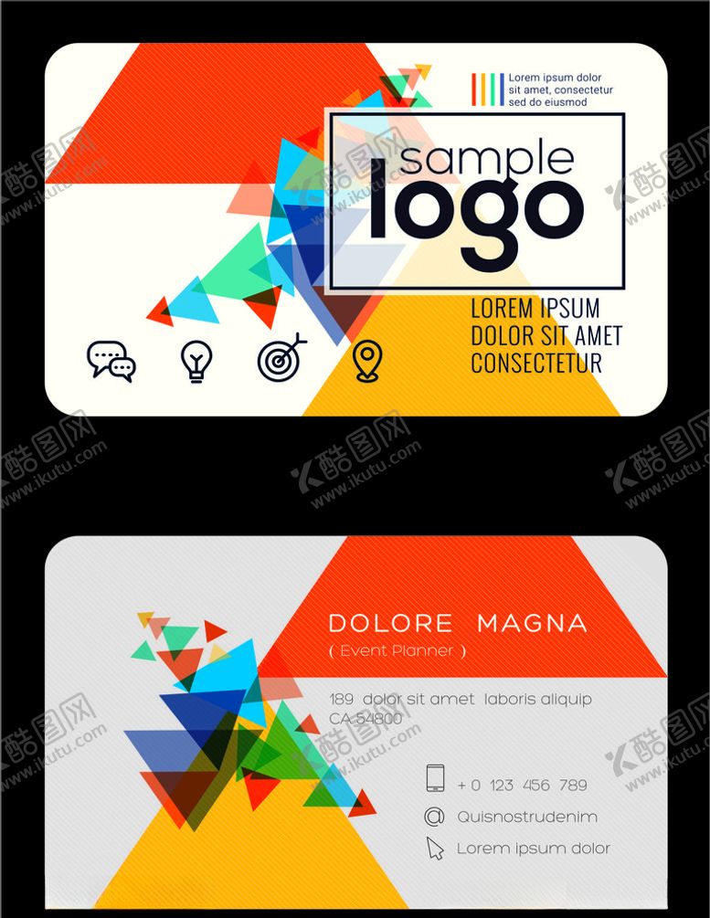 编号：58428909271158319490【酷图网】源文件下载-商务几何名片