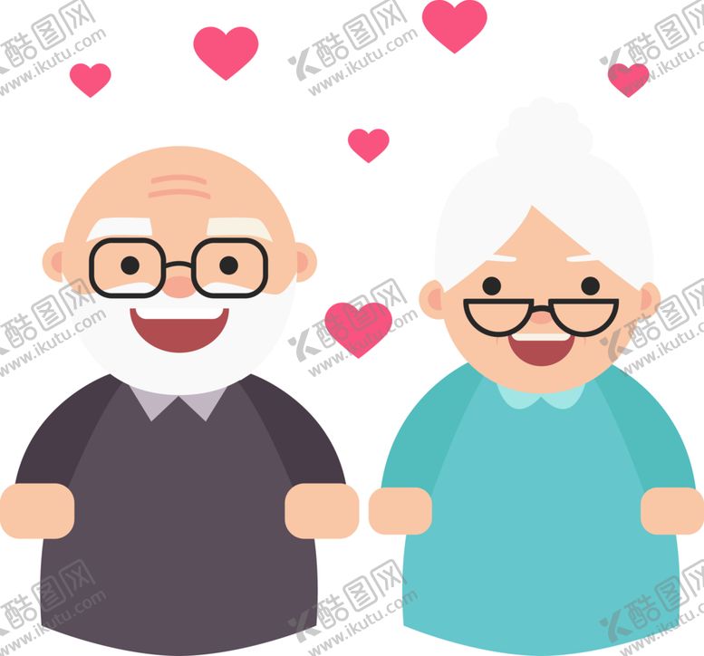 编号：89175110261135355865【酷图网】源文件下载-手绘老夫老妻免抠元素