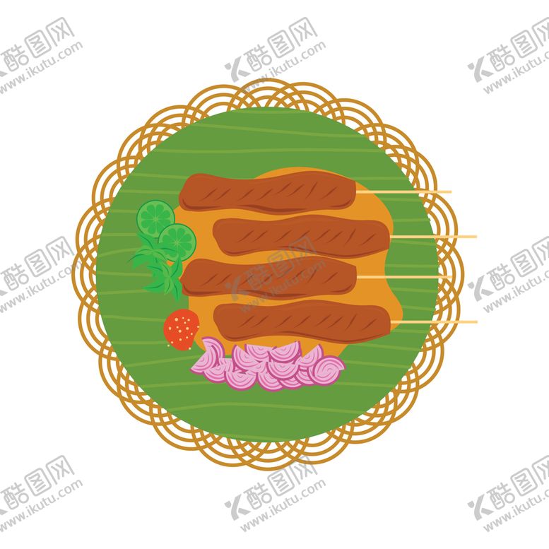 编号：41780210020340306219【酷图网】源文件下载-卡通烧烤插画