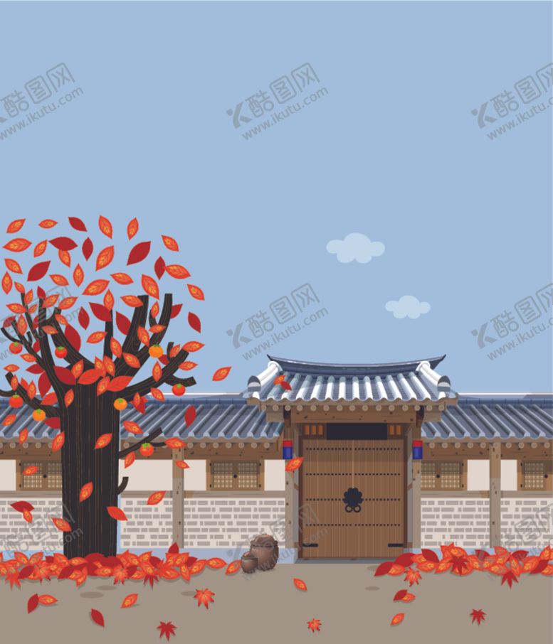 编号：76377011010046502647【酷图网】源文件下载-手绘古代建筑