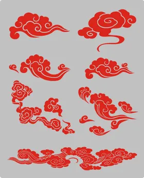 祥云小图标卡通形状