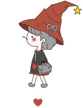 魔女帽子蝴蝶结猫