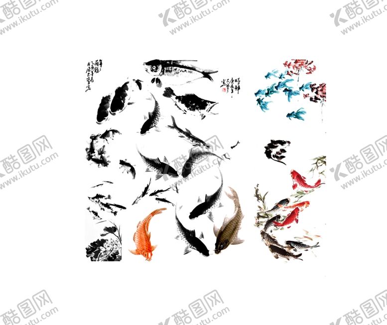 编号：50348207141453107482【酷图网】源文件下载-水墨鱼